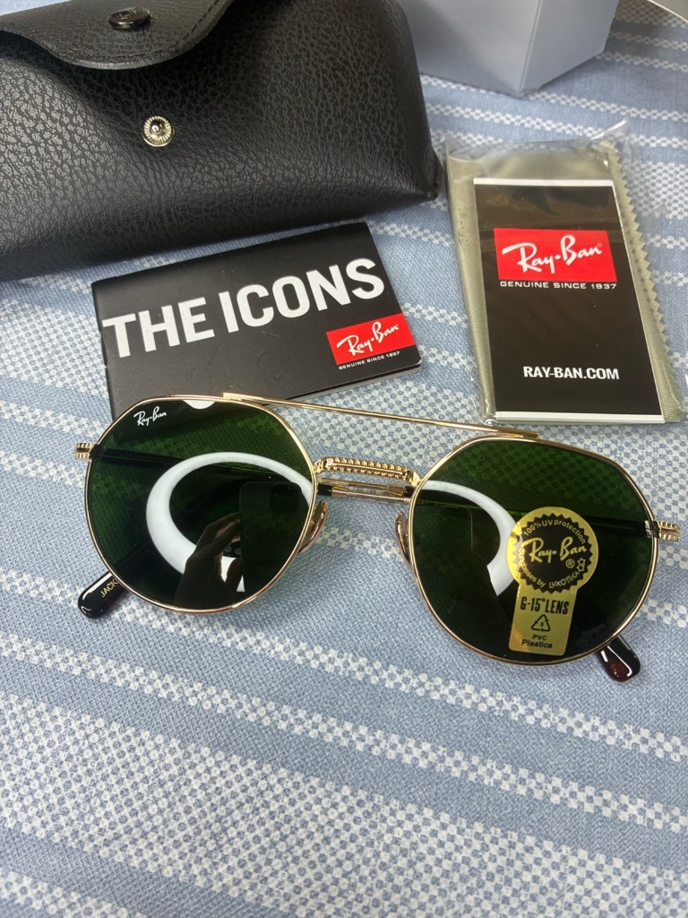 Ray-Ban Jack II Titanium Sunglasses Arista/Green 0RB8265